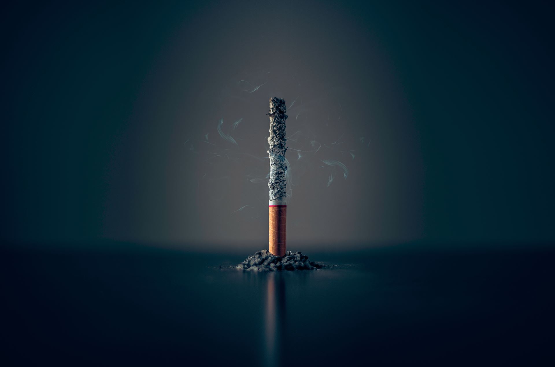 a cigarette on a table